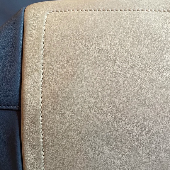 Coach Cadet Blue & Ivory Leather Satchel - Picture 10 of 14